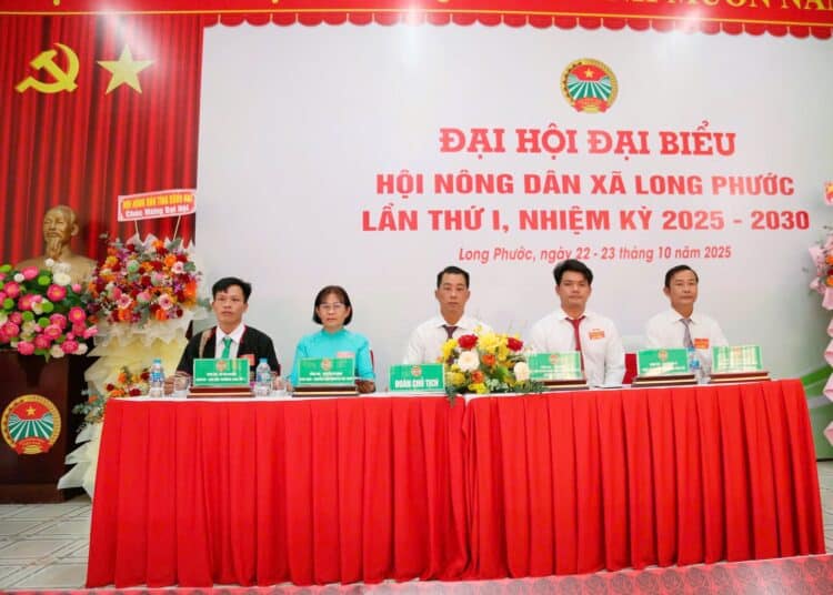 Đại hội đại biểu Hội Nông dân xã Long Phước lần I, nhiệm kỳ 2025 – 2030: “Đoàn kết – Dân chủ – Đổi mới – Phát triển”